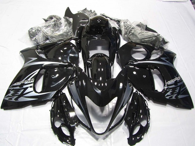 2008-2020 Suzuki GSXR 1300 Hayabusa Motorcycle Fairings - Glossy Black Silver