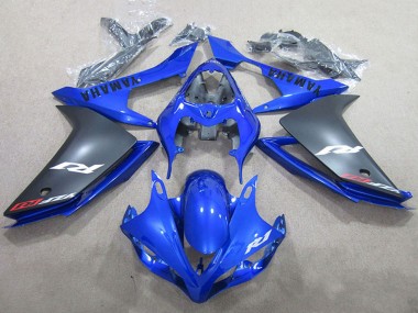 2007-2008 Yamaha YZF R1 Motorcycle Fairings - Blue Matte Black