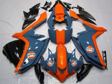 2007-2008 Yamaha YZF R1 Motorcycle Fairings - Dark Blue Orange Gulf