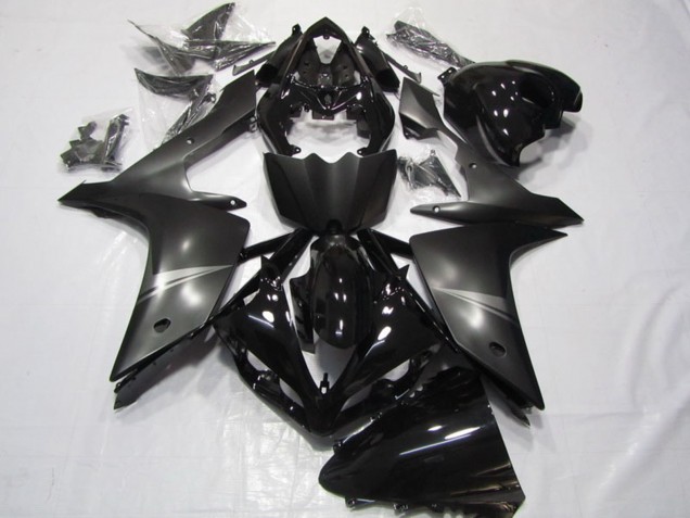 2007-2008 Yamaha YZF R1 Motorcycle Fairing - Glossy Black Matte Black