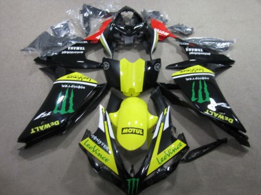 2007-2008 Yamaha YZF R1 Motorcycle Fairings - Red Yellow Black Green Monster Motul Leovince