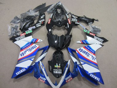 2007-2008 Yamaha YZF R1 Motorcycle Fairings - White Blue Black Volvo Fimer Sterilgarda