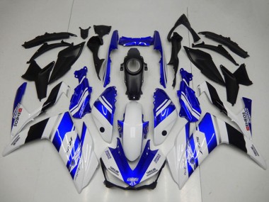 2015-2018 Yamaha YZF R3 Motorcycle Fairings - White Blue Black Yamalube ENEOS