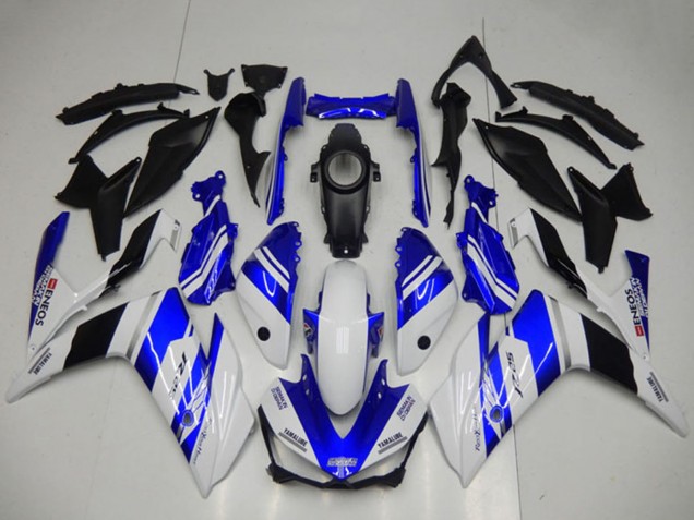 2015-2018 Yamaha YZF R3 Motorcycle Fairings - White Blue Black Yamalube ENEOS