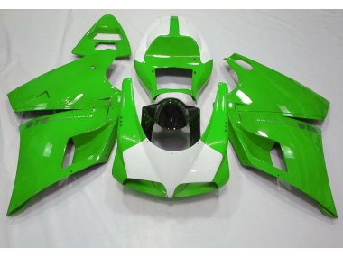 1993-2005 Gloss Green & White Ducati Ducati 996 748 916 998 Motorcycle Fairings