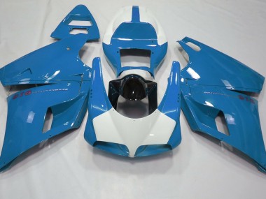 1993-2005 Gloss Light Blue & White Ducati Ducati 996 748 916 998 Motorcycle Fairings