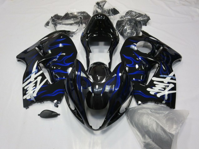 1997-2007 Blue Swirl Suzuki GSXR 1300 Hayabusa Motorcycle Fairings