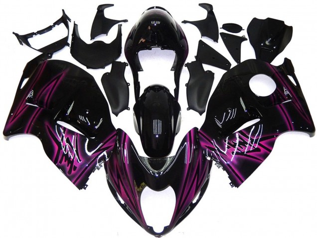 1997-2007 Custom Black Gloss with Pink Suzuki GSXR 1300 Hayabusa Motorcycle Fairings