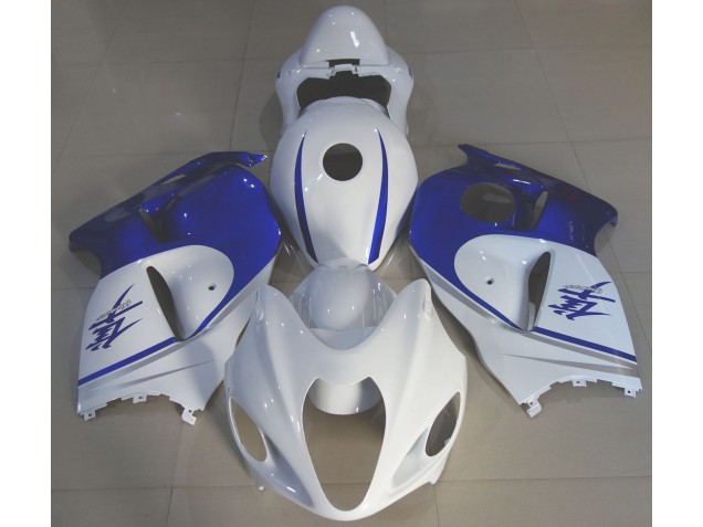 1997-2007 Gloss White & Deep Blue Suzuki GSXR 1300 Hayabusa Motorcycle Fairings