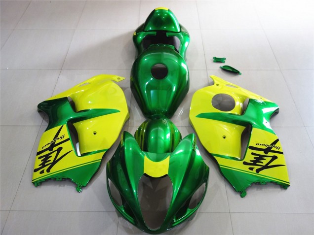 1997-2007 Green and Yellow Suzuki GSXR 1300 Hayabusa Motorcycle Fairings
