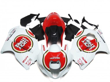 1997-2007 Red Lucky Strike Style Suzuki GSXR 1300 Hayabusa Motorcycle Fairings