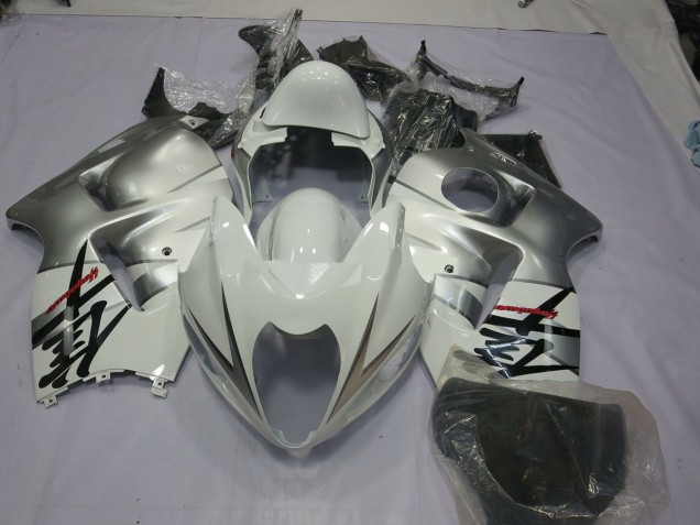 1997-2007 Silver White Suzuki GSXR 1300 Hayabusa Motorcycle Fairings