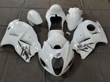 1997-2007 White Gloss OEM Style with Silver Decals Suzuki GSXR 1300 Hayabusa Motorcycle Fairings