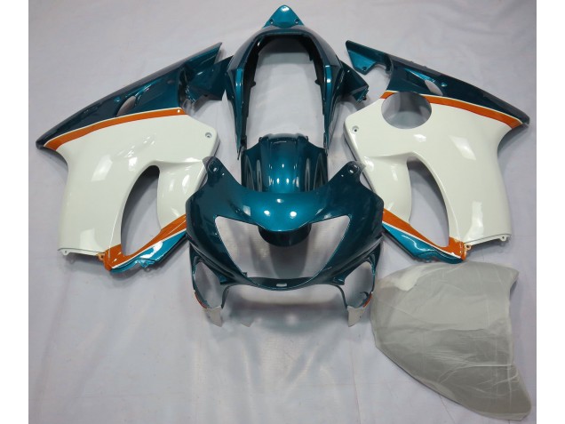 1999-2000 Light Blue and Orange Honda CBR600 F4 Motorcycle Fairings