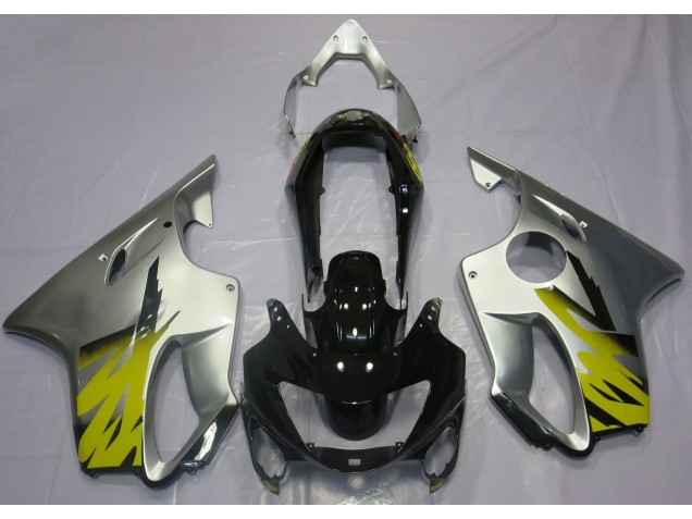 1999-2000 Silver Yellow and Black Honda CBR600 F4 Motorcycle Fairings