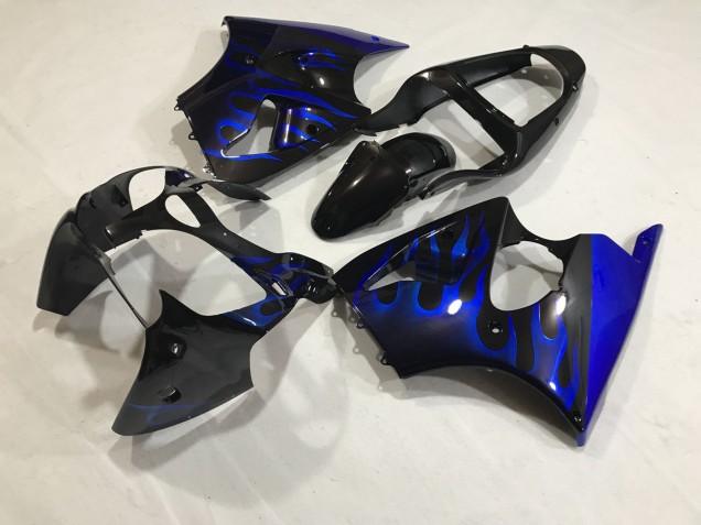 2000-2002 Blue Flame Kit Kawasaki ZX6R Motorcycle Fairings