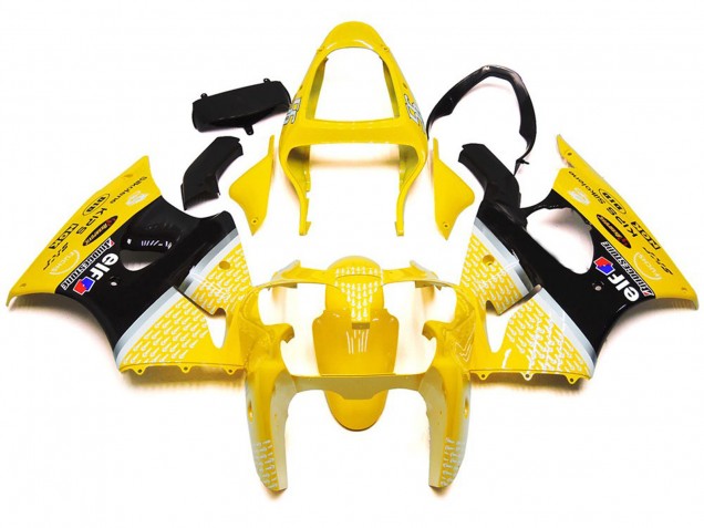 2000-2002 Gloss Yellow 1 Kawasaki ZX6R Motorcycle Fairings