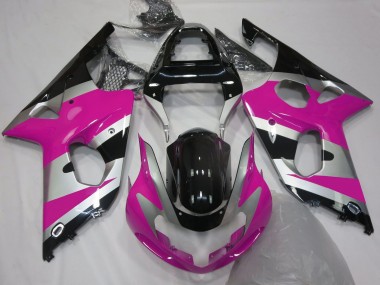 2000-2002 Pink Silver OEM Style Suzuki GSXR 1000 Motorcycle Fairings