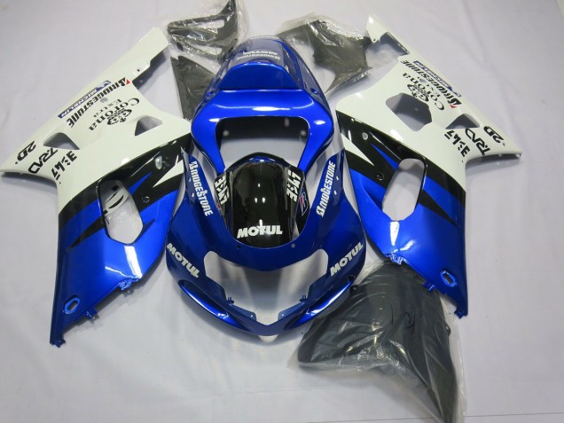 2001-2003 Blue and Black Suzuki GSXR 600-750 Motorcycle Fairings