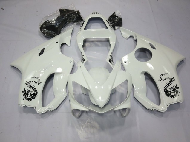 2001-2003 Dragon White Honda CBR600 F4i Motorcycle Fairings
