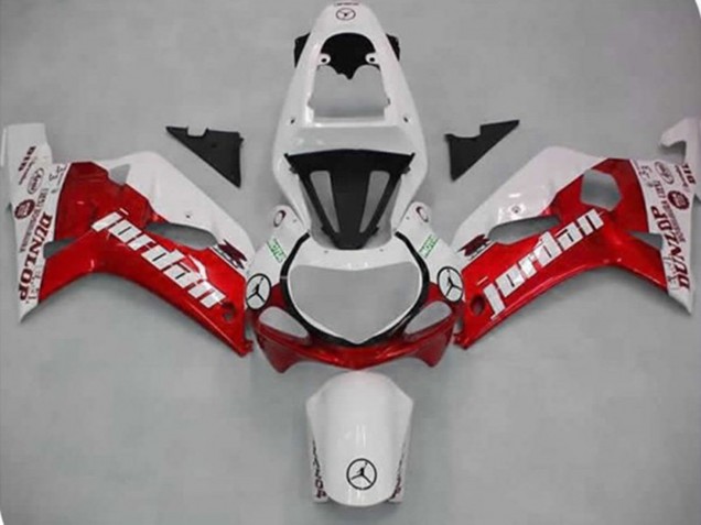 2001-2003 Red Jordan Suzuki GSXR 600-750 Motorcycle Fairings