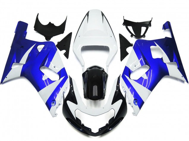 2001-2003 Vibrant Blue and White OEM Style Suzuki GSXR 600-750 Motorcycle Fairings