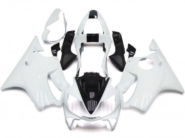 2001-2003 White and Black Honda CBR600 F4i Motorcycle Fairings