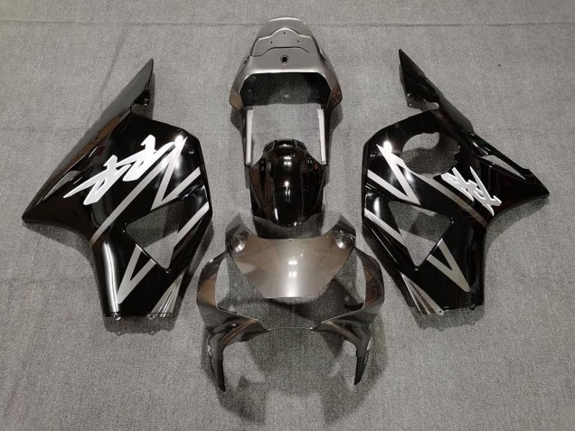 2002-2003 Gloss Silver and Black Honda CBR954RR Motorcycle Fairings