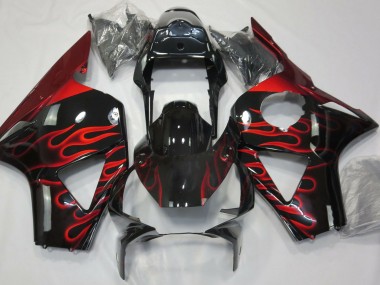 2002-2003 Red Flame Honda CBR954RR Motorcycle Fairings