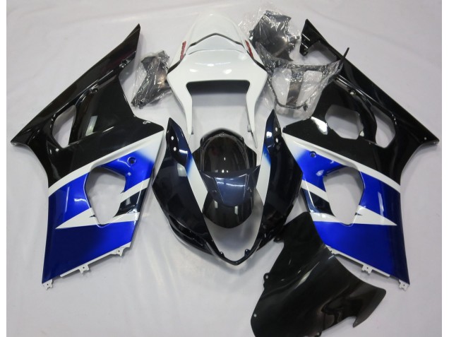 2003-2004 Black Blue and White Suzuki GSXR 1000 Motorcycle Fairings
