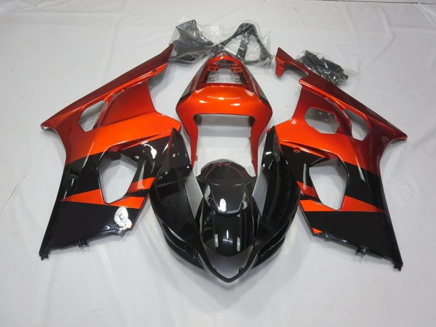 2003-2004 Burnt orange and Black Suzuki GSXR 1000 Motorcycle Fairings