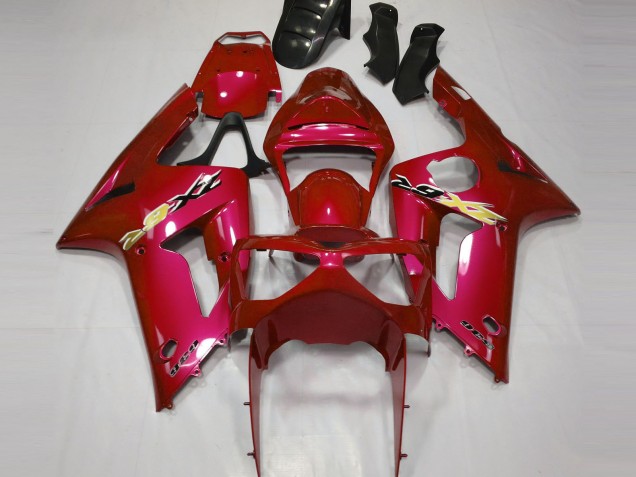 2003-2004 Candy Red Kawasaki ZX6R Motorcycle Fairings