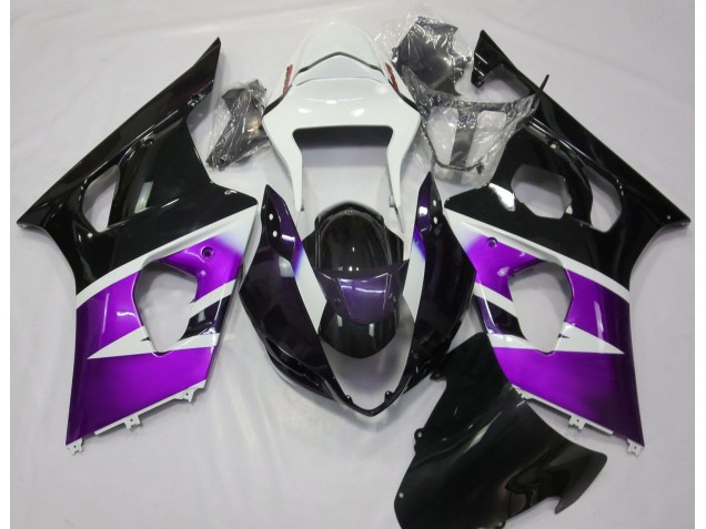 2003-2004 Gloss Purple and White Suzuki GSXR 1000 Motorcycle Fairings
