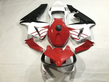 2003-2004 Gloss Red / Matte White Honda CBR600RR Motorcycle Fairings