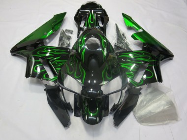 2003-2004 Green Flames Honda CBR600RR Motorcycle Fairings