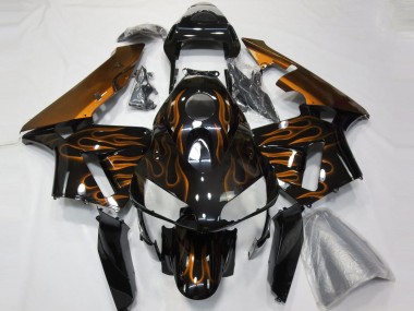 2003-2004 Orange Flames Honda CBR600RR Motorcycle Fairings