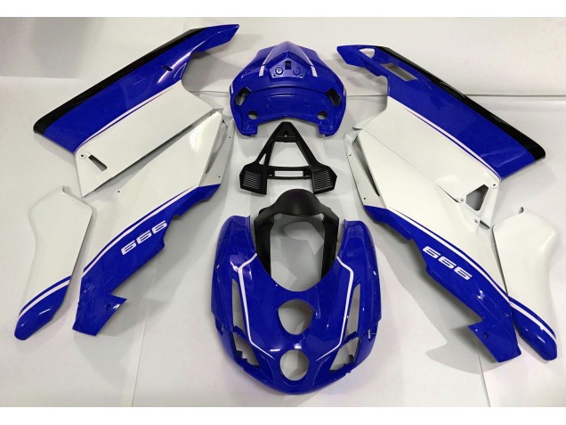 2003-2004 White Blue and Black Ducati Ducati 749 999 Motorcycle Fairings
