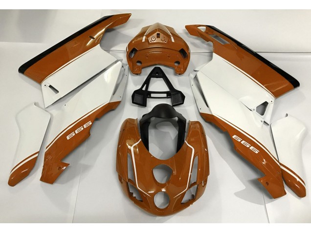 2003-2004 White Orange and Black Ducati Ducati 749 999 Motorcycle Fairings