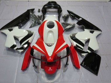 2003-2004 White Red and Black OEM Honda CBR600RR Motorcycle Fairings