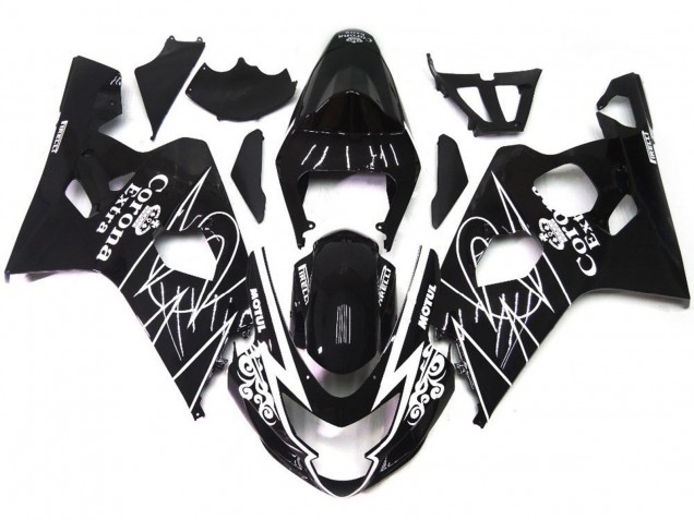 2004-2005 Gloss Black Corona Style Suzuki GSXR 600-750 Motorcycle Fairings