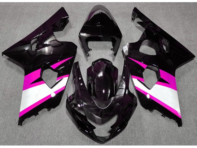 2004-2005 Gloss Black & Pink Suzuki GSXR 600-750 Motorcycle Fairings