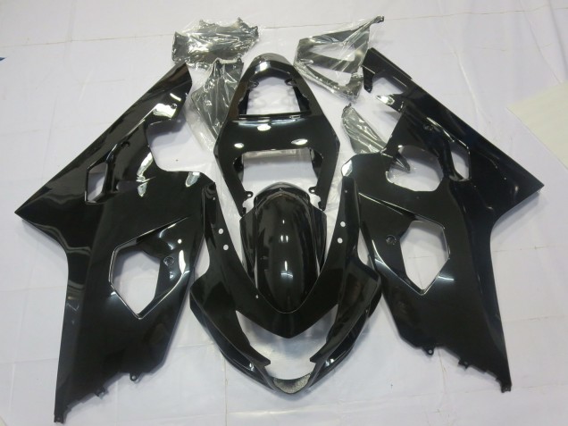 2004-2005 Gloss Black Suzuki GSXR 600-750 Motorcycle Fairings