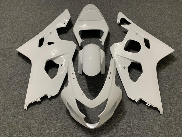 2004-2005 Gloss White Suzuki GSXR 600-750 Motorcycle Fairings