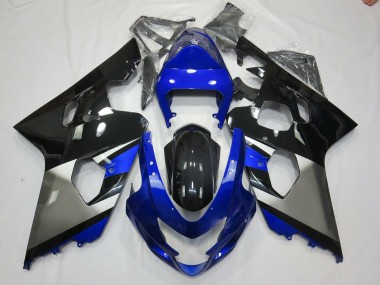 2004-2005 Grey Blue and Black Suzuki GSXR 600-750 Motorcycle Fairings