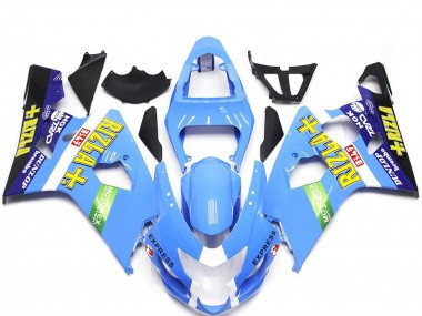 2004-2005 Light Blue Rizla Style Suzuki GSXR 600-750 Motorcycle Fairings