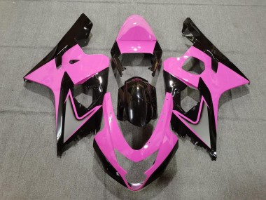 2004-2005 Light Pink and Black Suzuki GSXR 600-750 Motorcycle Fairings