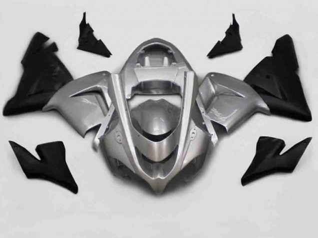 2004-2005 Silver Black Kawasaki ZX10R Motorcycle Fairings