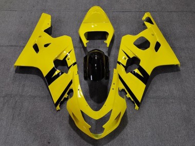 2004-2005 Vibrant Gloss Yellow Custom OEM Style Suzuki GSXR 600-750 Motorcycle Fairings