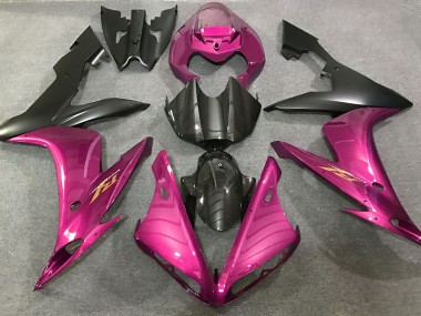 2004-2006 Hot Pink and Carbon Fiber Style Yamaha R1 Motorcycle Fairings