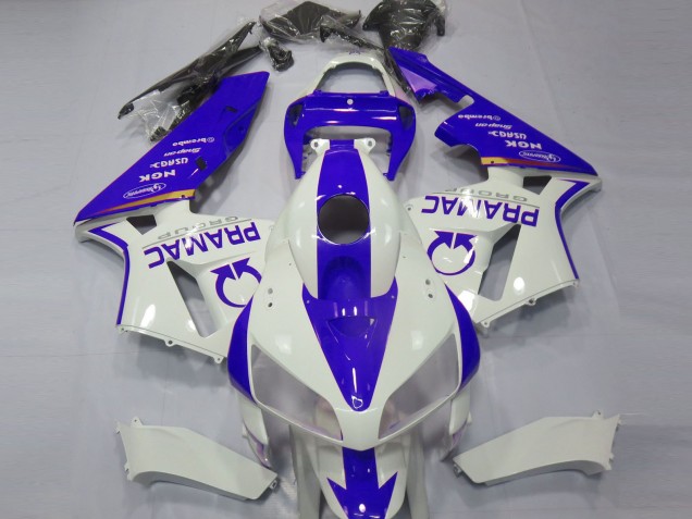 2005-2006 Blue and White Custom Honda CBR600RR Motorcycle Fairings